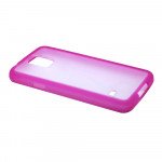 Wholesale Samsung Galaxy S5 SM-G900 Gummy Hybrid Case (HotPink Clear)